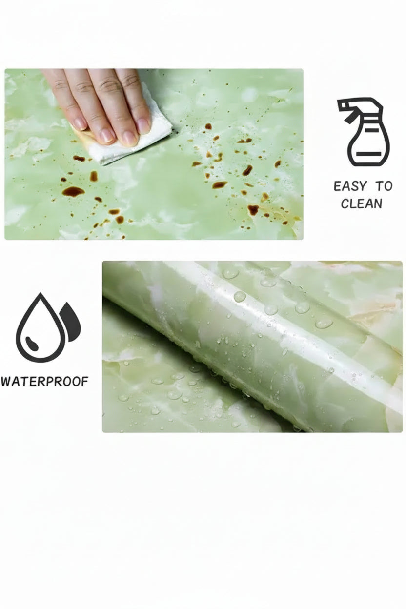 Green Marble Wallpaper (200x60 cm)