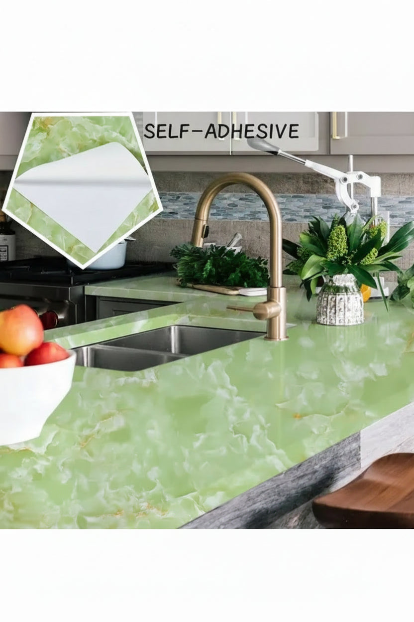 Green Marble Wallpaper (200x60 cm)