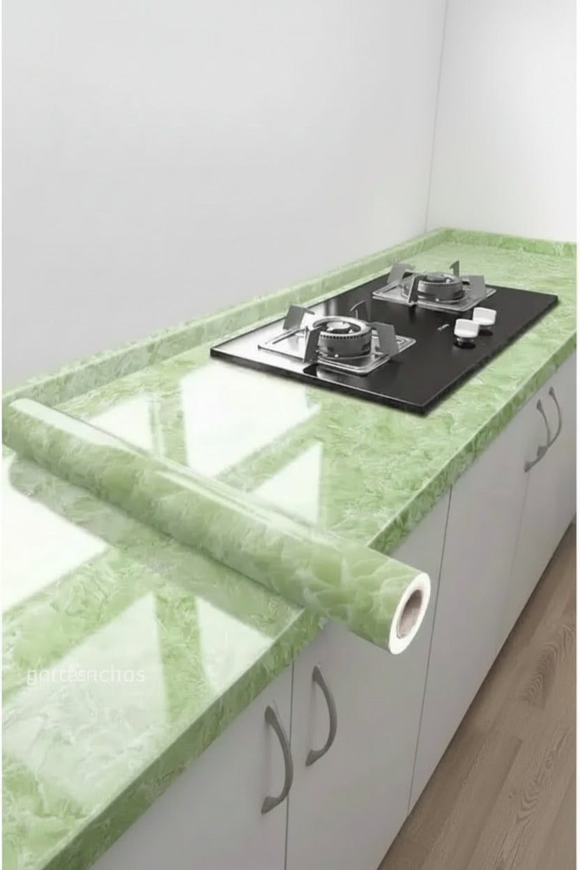 Green Marble Wallpaper (200x60 cm)