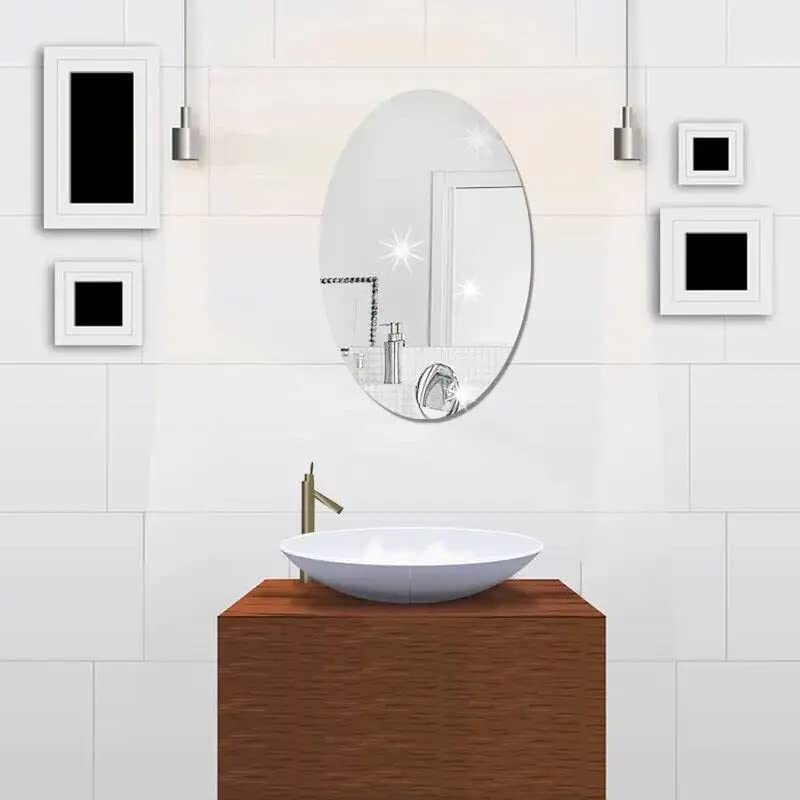 Oval Shape Mirror Sticker (30*20 cm)