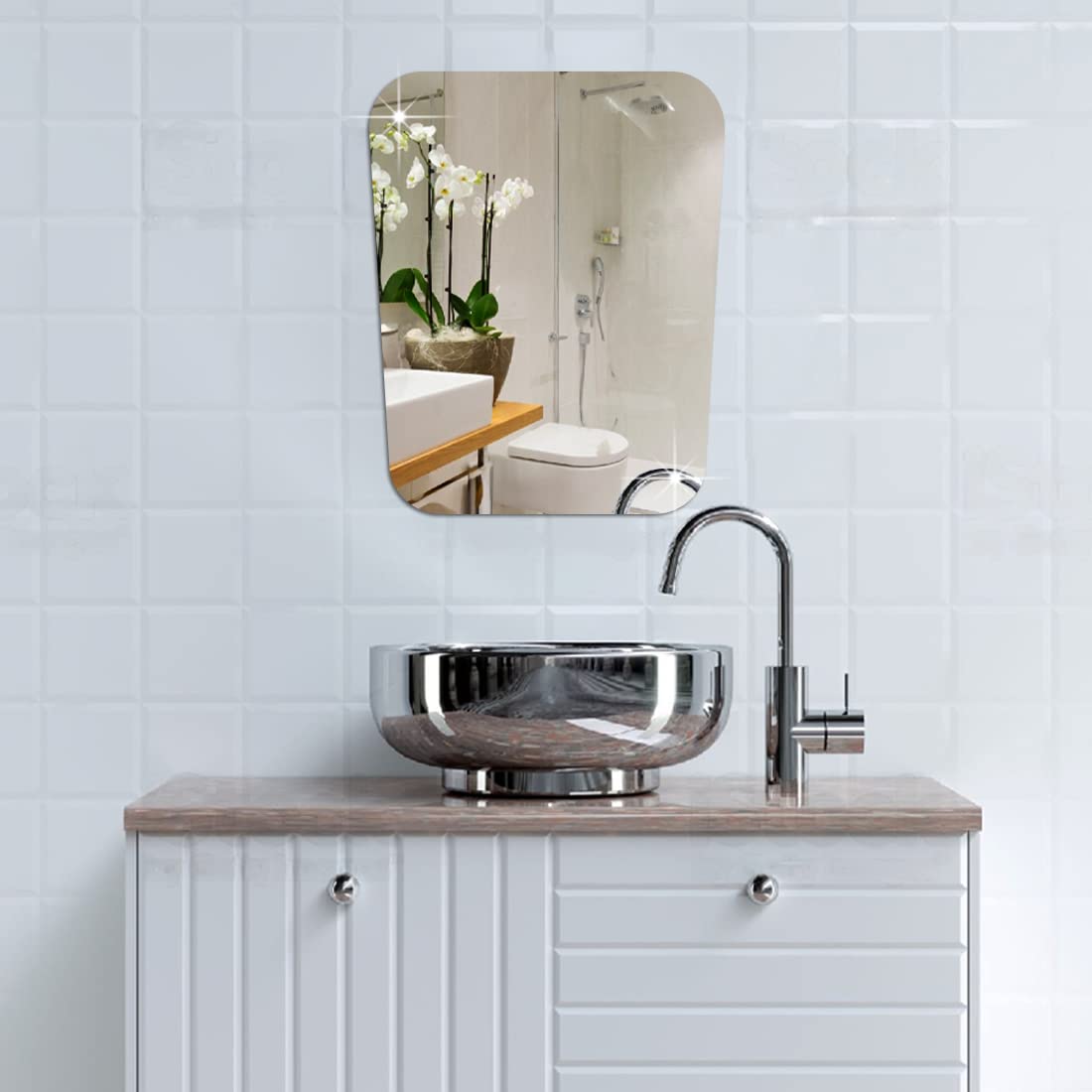 Square Shape Mirror Sticker