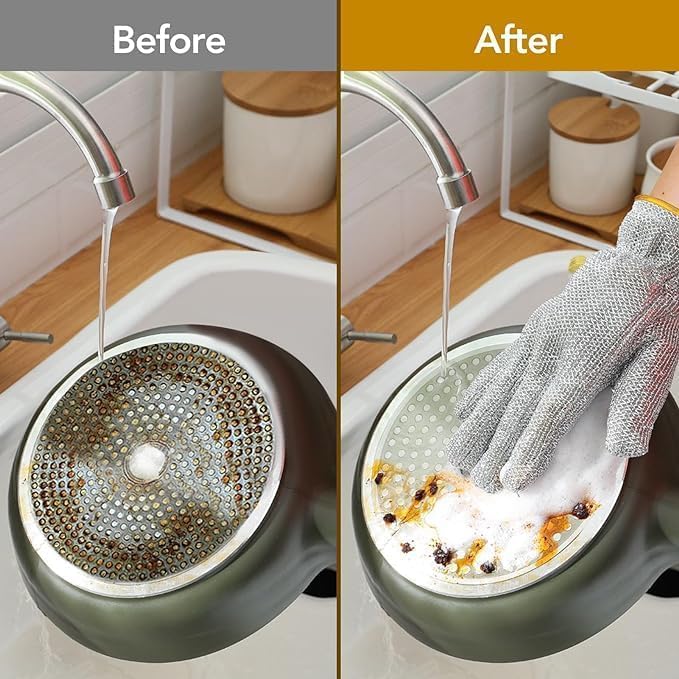 Wire Dishwashing Gloves (3 pcs)